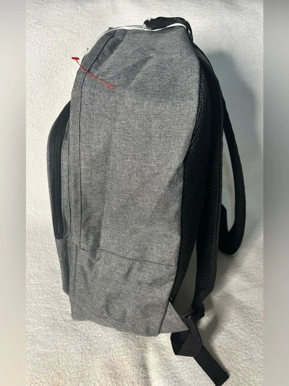 Men's Grey Everyday Backpack with Front Mesh Pocket